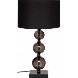 Lampe "Alma" noire métal & verre Hauteur 52 cm d'Atmosphera