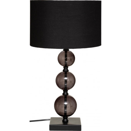 Lampe "Alma" noire métal & verre Hauteur 52 cm d'Atmosphera