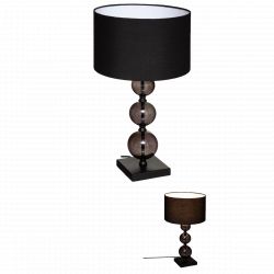 Lampe "Alma" noire métal & verre Hauteur 52 cm d'Atmosphera