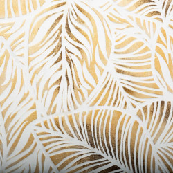 Toile peinte "Feuilles" encadrée 78 x 78 cm Atmosphera