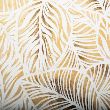 Toile peinte "Feuilles" encadrée 78 x 78 cm Atmosphera