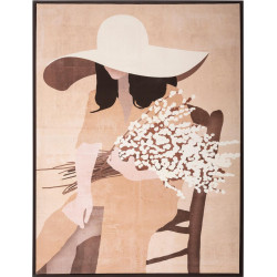 Toile imprimée "Portrait" encadrée 58 x 78 cm Atmosphera