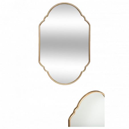 Miroir "Nelia" métal doré 68 x 43 cm Atmosphera