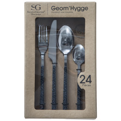 Ménagère 24 pièces "Moucheté" Secret de gourmet