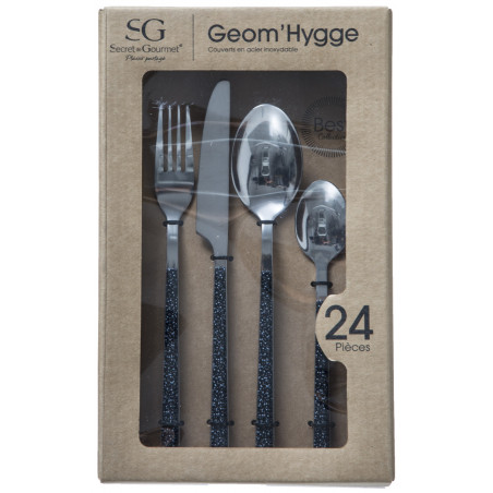 Ménagère 24 pièces "Moucheté" Secret de gourmet