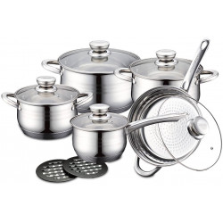Batterie de Cuisine 12 pièces en Acier Inoxydable de Première Qualité Royalty Line