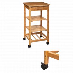Desserte bambou 1 tiroir + 3 étagères Petit modèle Atmosphéra