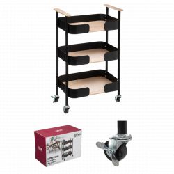 Desserte 3 niveaux avec roulettes Hauteur 74.6 cm Atmosphéra