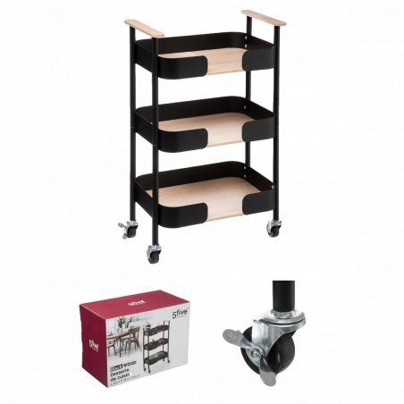 Desserte 3 niveaux avec roulettes Hauteur 74.6 cm Atmosphéra