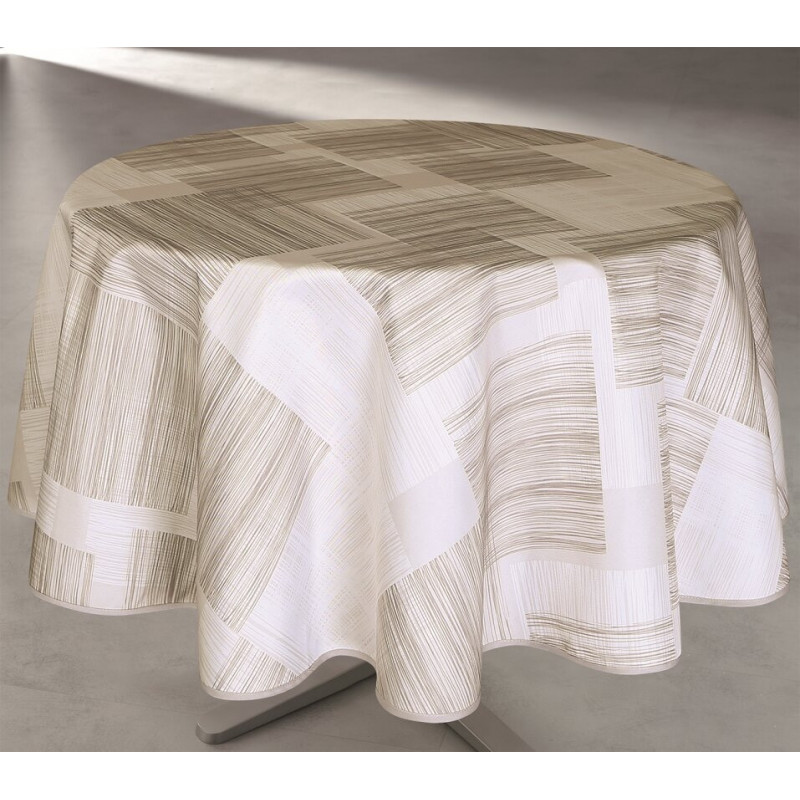 Nappe antitache imprimée Géo ronde 160 cm