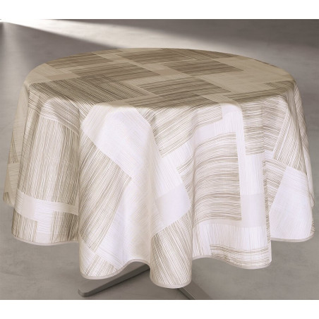 Nappe antitache imprimée Géo ronde 160 cm