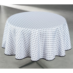 Nappe antitache imprimée Manon ronde 160 cm