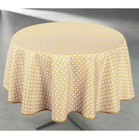 Nappe antitache imprimée Manon ronde 160 cm