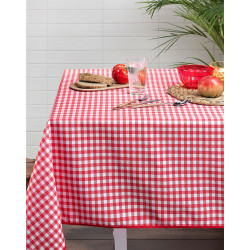 Nappe antitache imprimée Vichy rectangulaire 145 x 240 cm