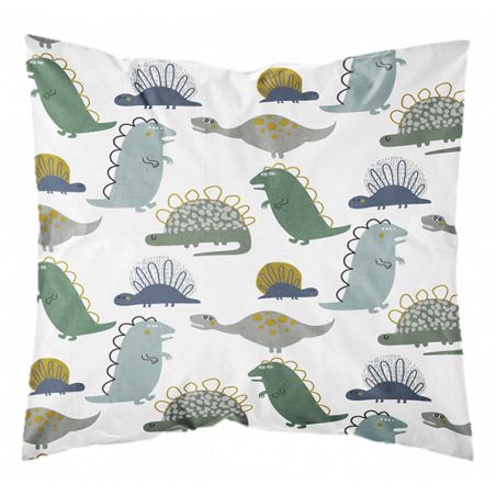Parure de couette 140 x 200 "Dino multi" 100% Coton / 57 Fils/cm²