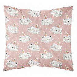 Parure de couette 140 x 200 "Poopy rose" 100% Coton / 57 Fils/cm²