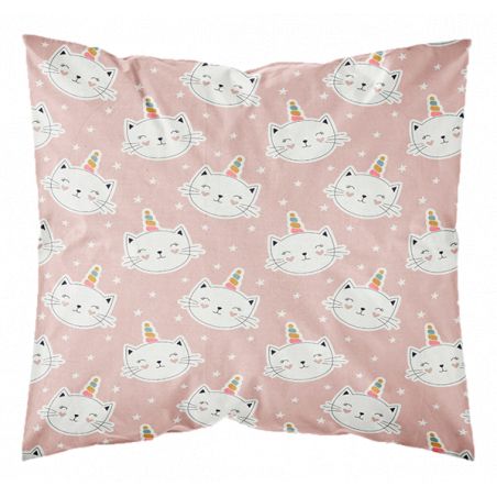 Parure de couette 140 x 200 "Poopy rose" 100% Coton / 57 Fils/cm²