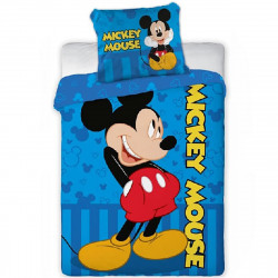 Parure de couette 140 x 200 "Mickey Mouse" Microfibre / 100% Polyester