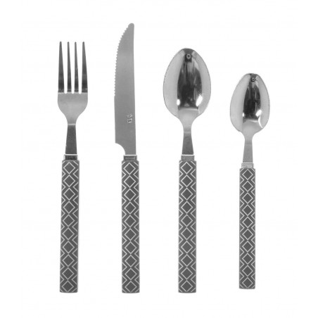 Ménagère 24 pièces "Géo" + Rangement de couverts Secret de gourmet