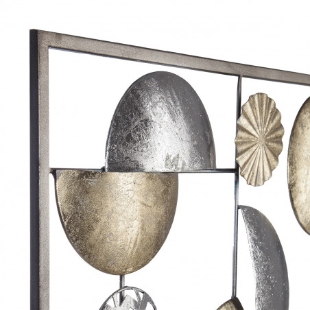 Déco murale "Gold & Silver" métal 50 x 50 cm Atmosphera