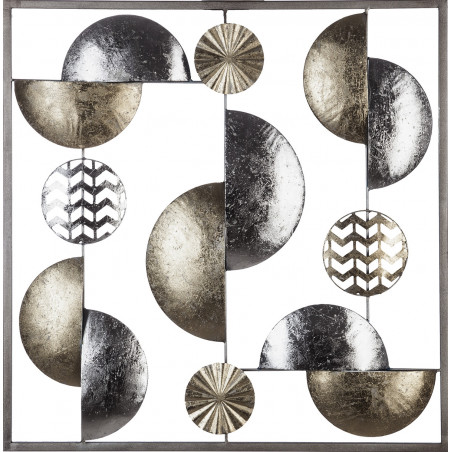 Déco murale "Gold & Silver" métal 50 x 50 cm Atmosphera