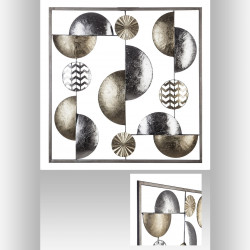 Déco murale "Gold & Silver" métal 50 x 50 cm Atmosphera