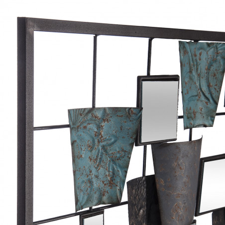 Déco murale "Miroir" métal 50 x 50 cm Atmosphera