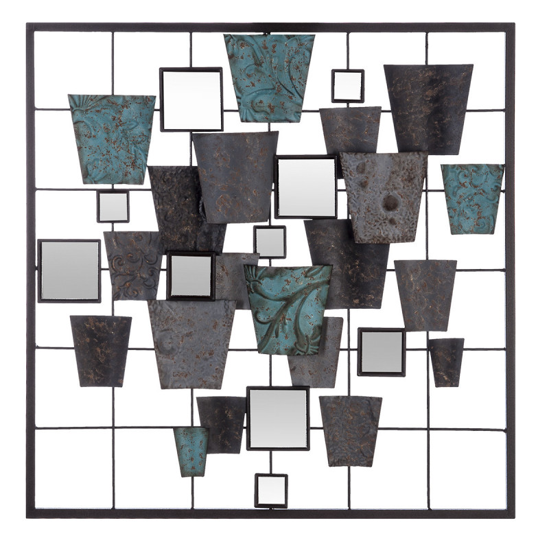 Déco murale "Miroir" métal 50 x 50 cm Atmosphera