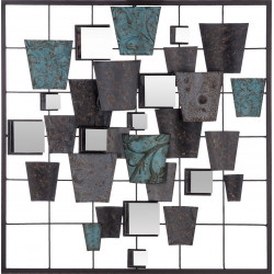 Déco murale "Miroir" métal 50 x 50 cm Atmosphera