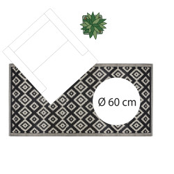 Tapis d'extérieur géométrique 90 x 180 cm