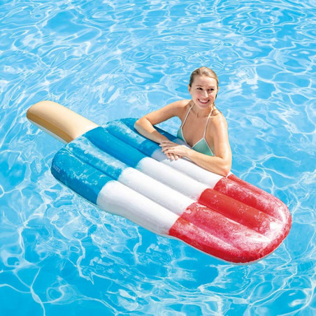 Matelas "Esquimau" Bleu Blanc Rouge Intex