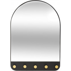 Miroir 5 patères, métal 51 x 71 cm Atmosphera