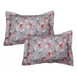 Lot de 2 taies d'oreiller 100% "Satin de coton Peigné" / 80 fils /cm²