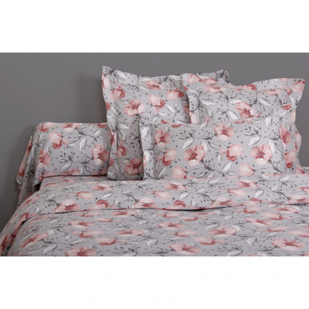 Lot de 2 taies d'oreiller 100% "Satin de coton Peigné" / 80 fils /cm²
