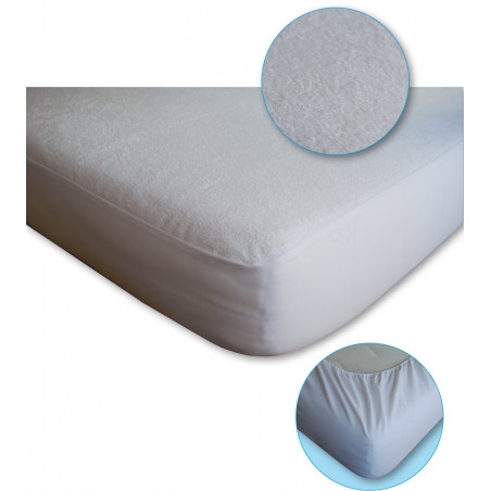 Lot de 2 Protèges matelas imperméable, absorbant et anti-acariens 140 x 190 cm