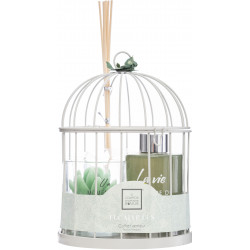 Coffret cage avec diffuseur et bougie Vanille Atmosphera