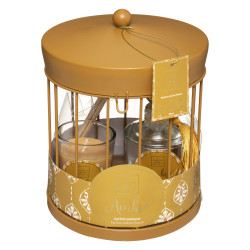 Coffret cage avec diffuseur et bougie "Manège" Ambre Atmosphera