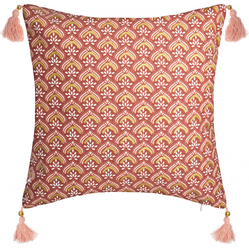 Housse de coussin "Hindou or" 40 x 40 cm Atmosphera