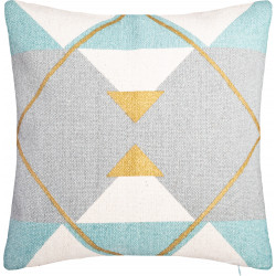 Housse de coussin "Géométrique or" 40 x 40 cm Atmosphera