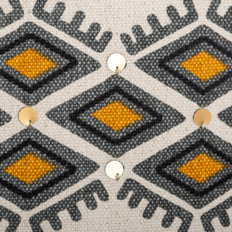 Housse de coussin "Aztèque Pampilles" 40 x 40 cm Atmosphera
