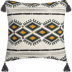 Housse de coussin "Aztèque Pampilles" 40 x 40 cm Atmosphera