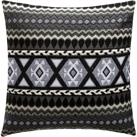 Housse de coussin "jacquard et cordelette" 40 x 40 cm Atmosphera