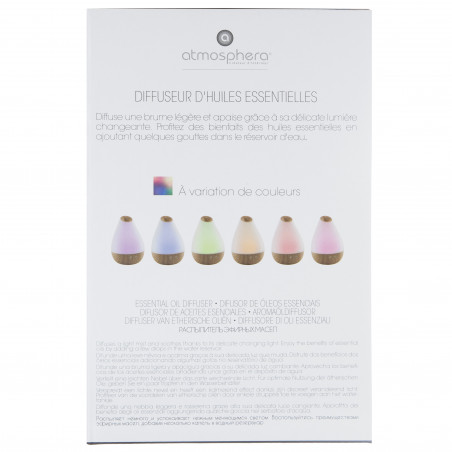 Diffuseur d'huile essentielle & LED à variation de couleurs Atmosphera