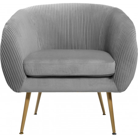 Fauteuil "Solaro" en velours plissé Atmosphera