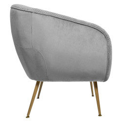 Fauteuil "Solaro" en velours plissé Atmosphera