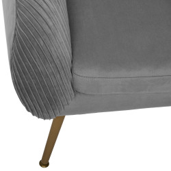 Fauteuil "Solaro" en velours plissé Atmosphera