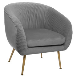 Fauteuil "Solaro" en velours plissé Atmosphera