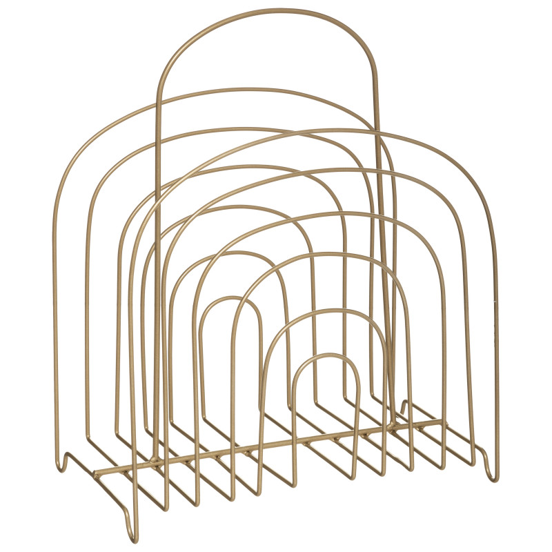 Porte Revue en Métal doré déco Feel H 37 cm Atmosphera