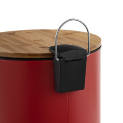 Poubelle "Bam Modern" 30 litres Couvercle Bambou Atmosphéra