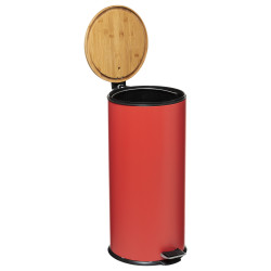 Poubelle "Bam Modern" 30 litres Couvercle Bambou Atmosphéra